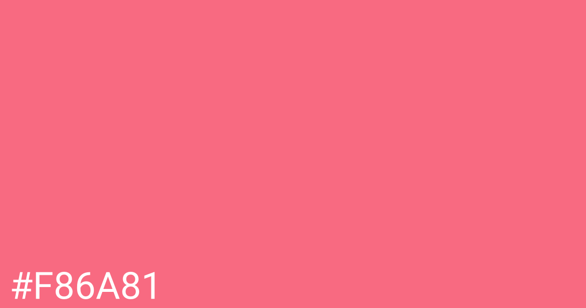 Hex color #f86a81 graphic