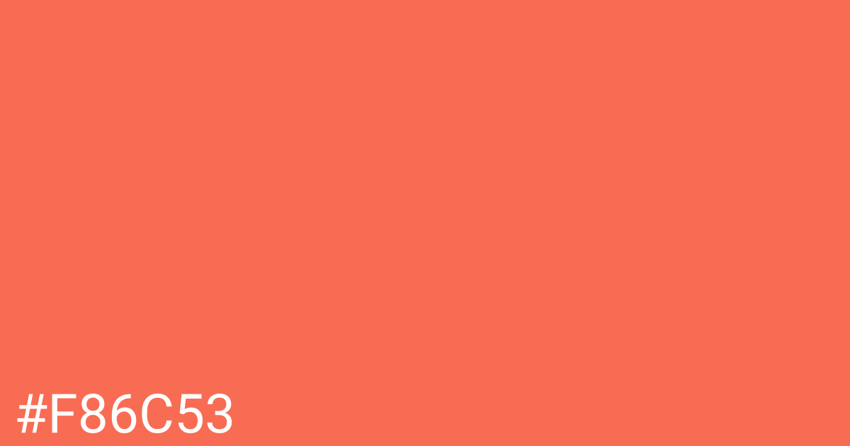 Hex color #f86c53 graphic