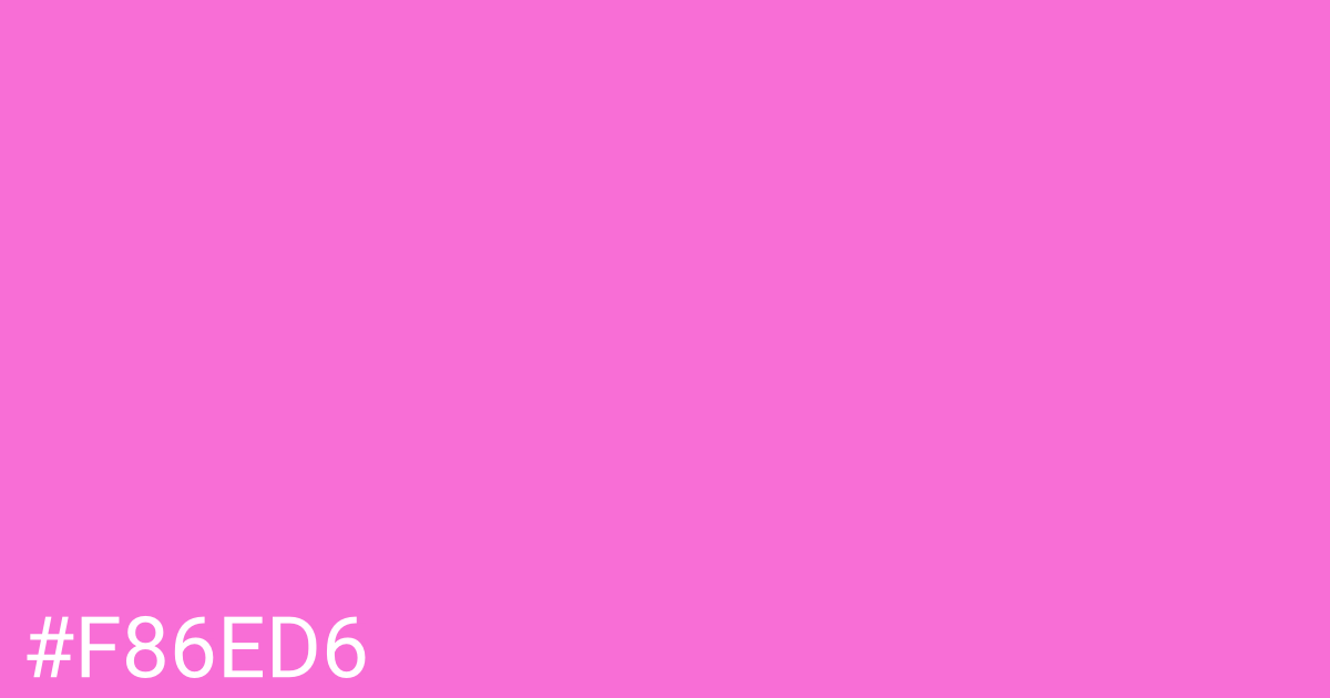 Hex color #f86ed6 graphic