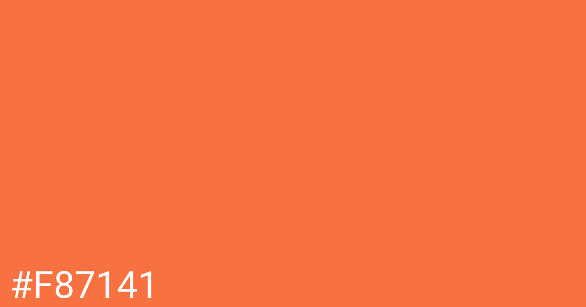 Hex color #f87141 graphic