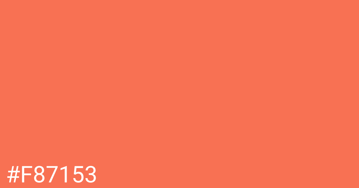 Hex color #f87153 graphic