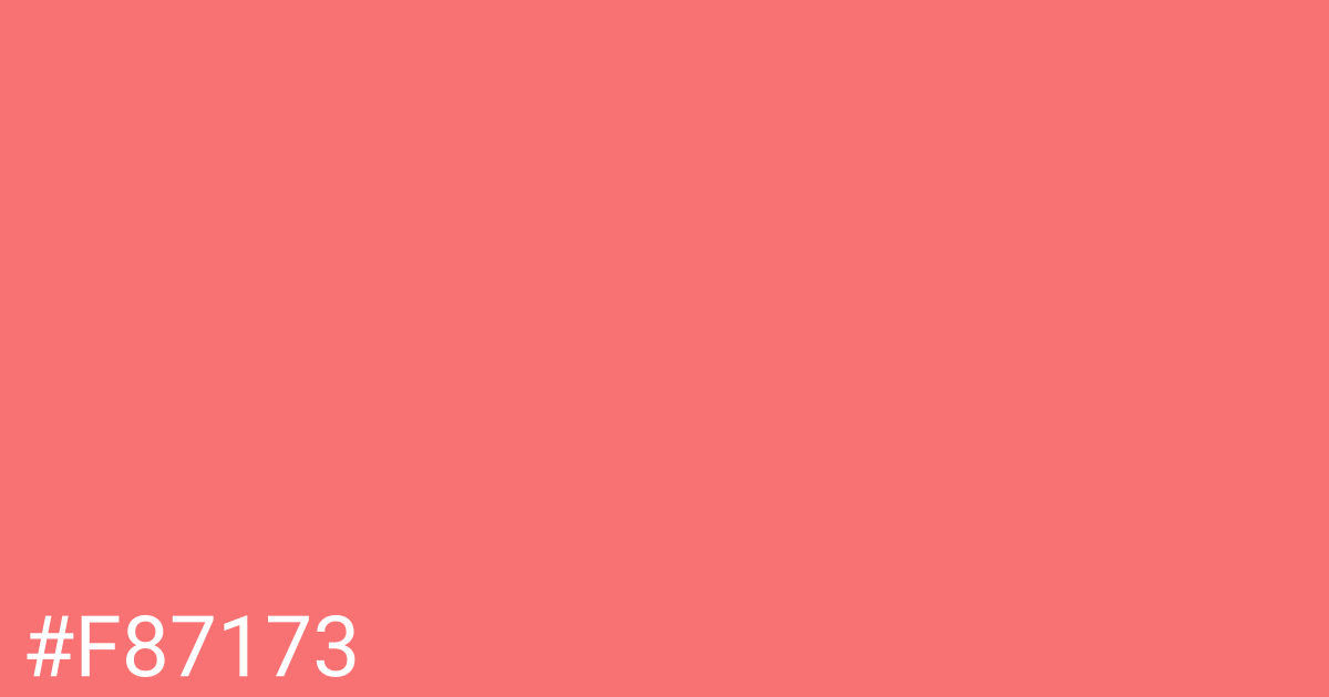 Hex color #f87173 graphic