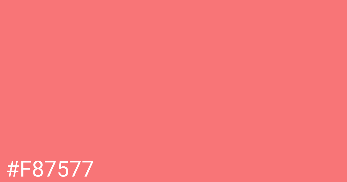 Hex color #f87577 graphic
