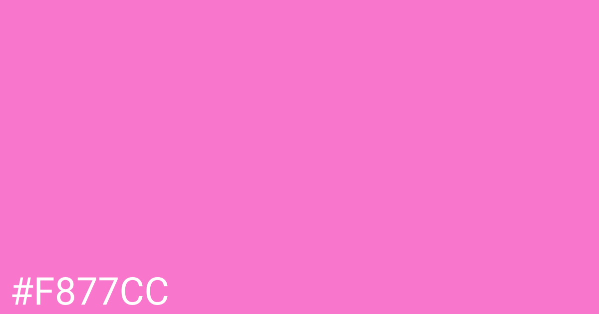 Hex color #f877cc graphic