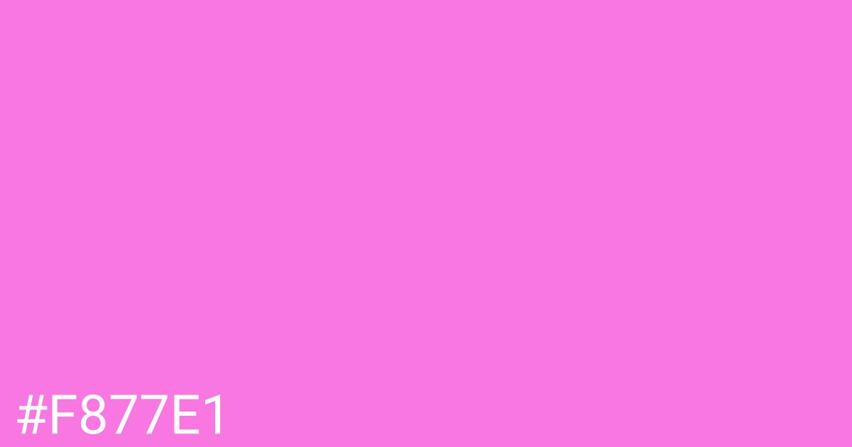 Hex color #f877e1 graphic