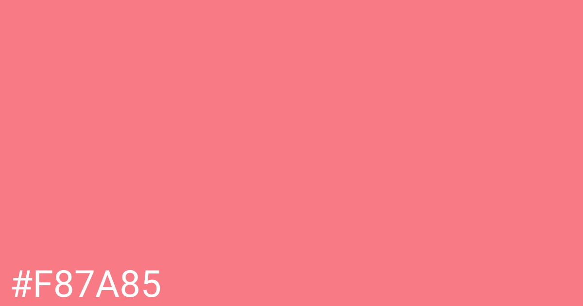 Hex color #f87a85 graphic