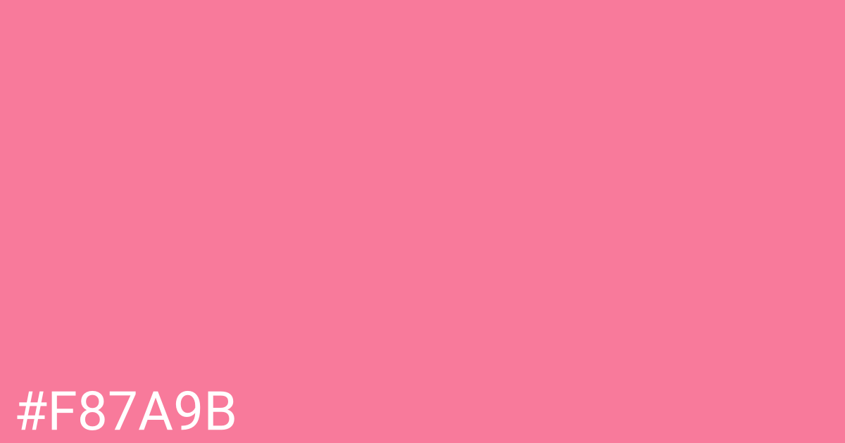 Hex color #f87a9b graphic