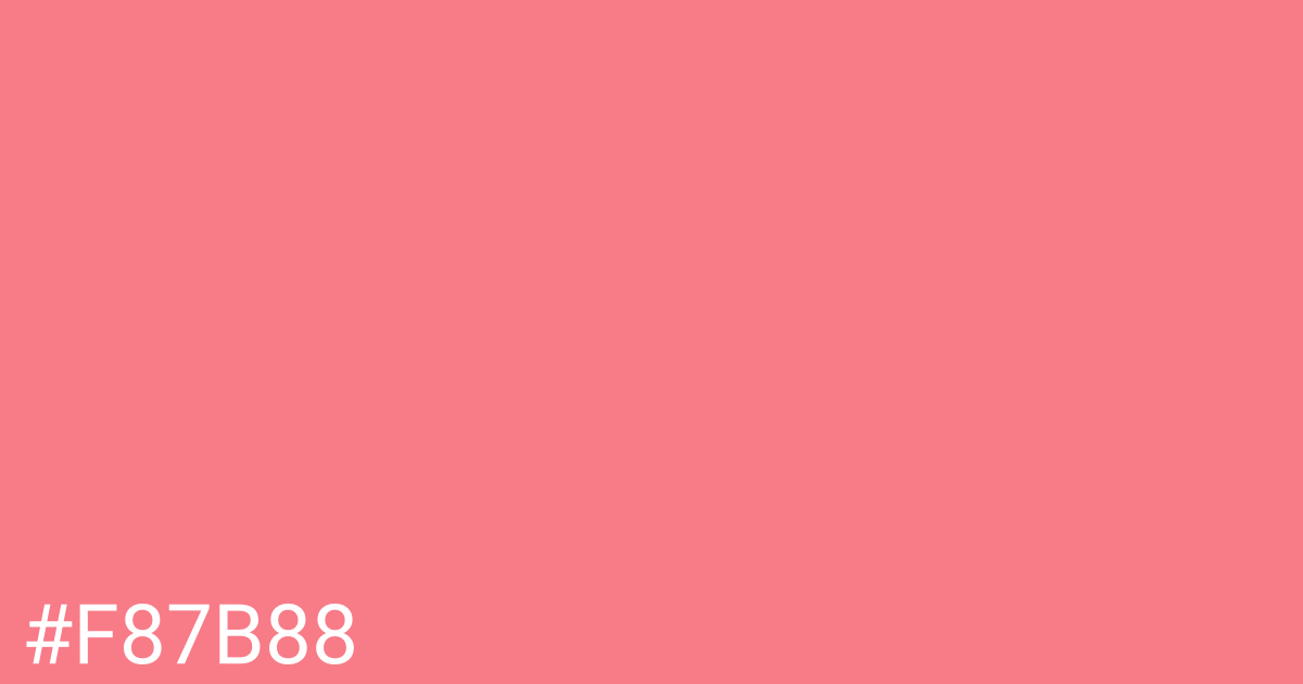 Hex color #f87b88 graphic