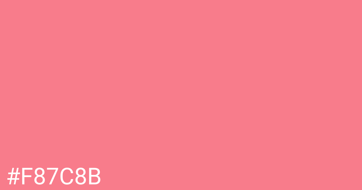 Hex color #f87c8b graphic