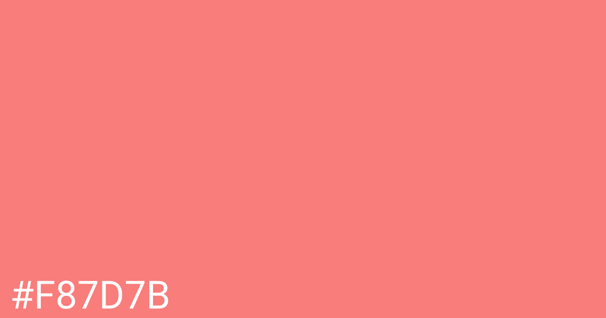 Hex color #f87d7b graphic