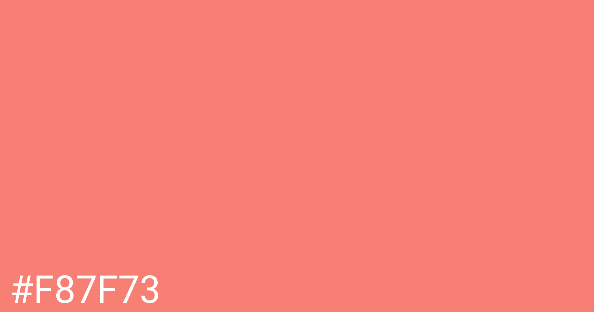 Hex color #f87f73 graphic