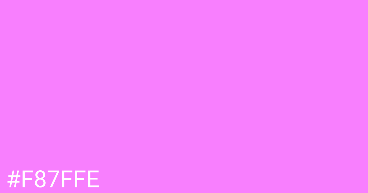Hex color #f87ffe graphic