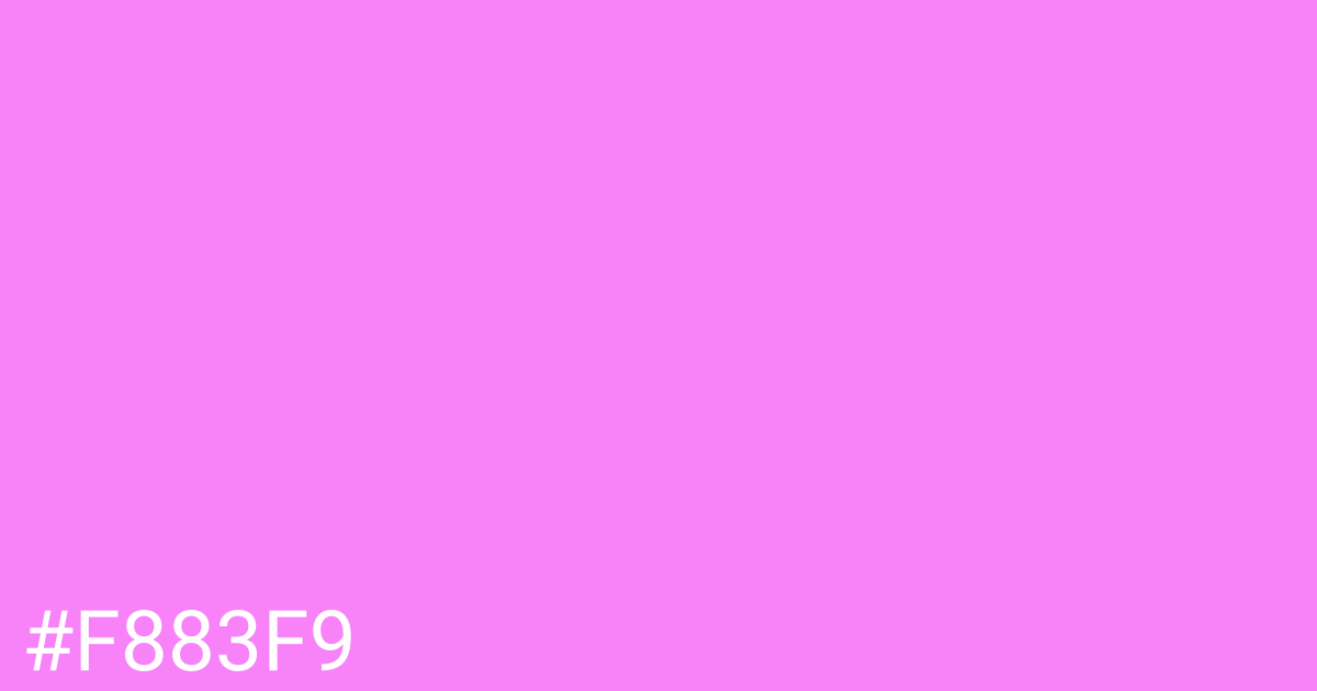 Hex color #f883f9 graphic