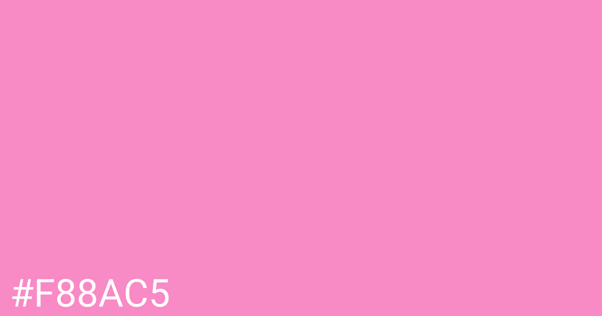 Hex color #f88ac5 graphic
