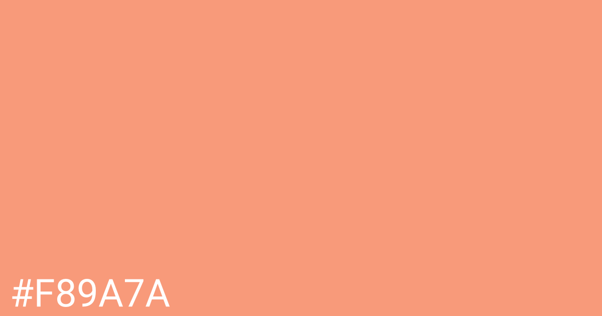 Hex color #f89a7a graphic