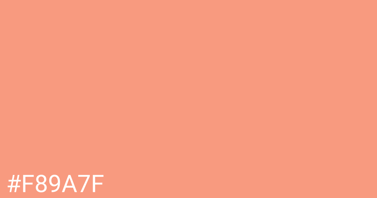 Hex color #f89a7f graphic