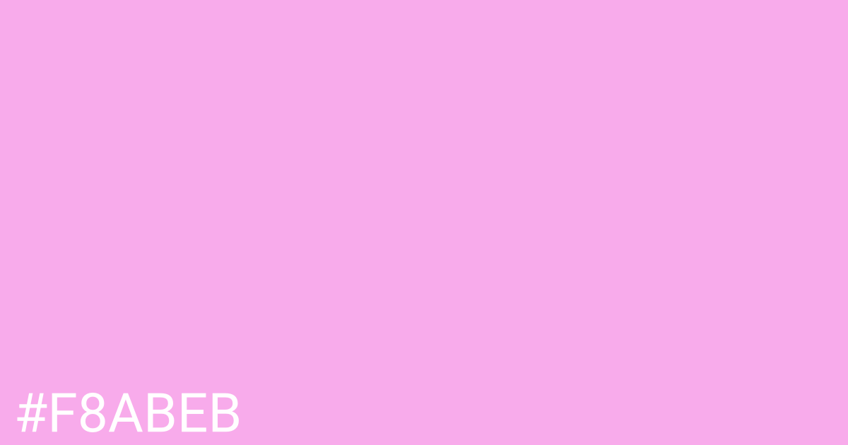 Hex color #f8abeb graphic