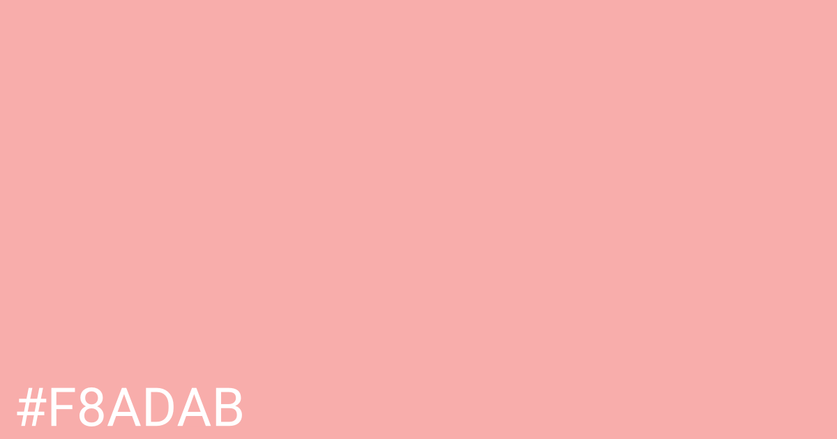 Hex color #f8adab graphic