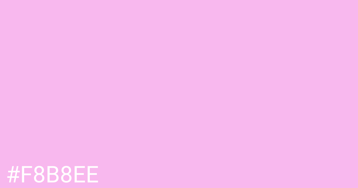 Hex color #f8b8ee graphic