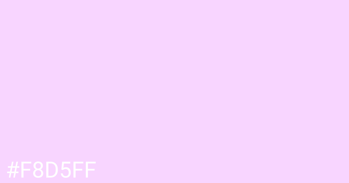 Hex color #f8d5ff graphic