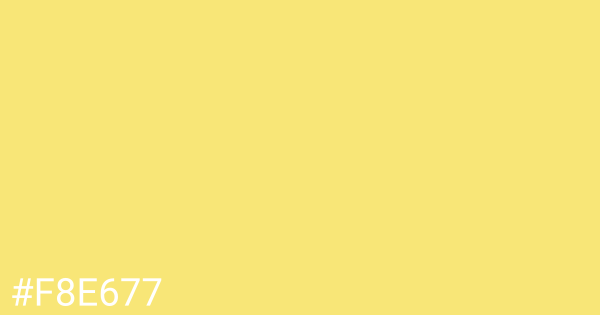 Hex color #f8e677 graphic