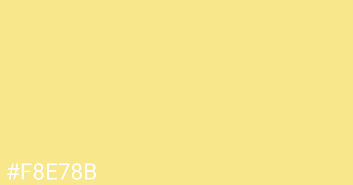 Hex color #f8e78b graphic