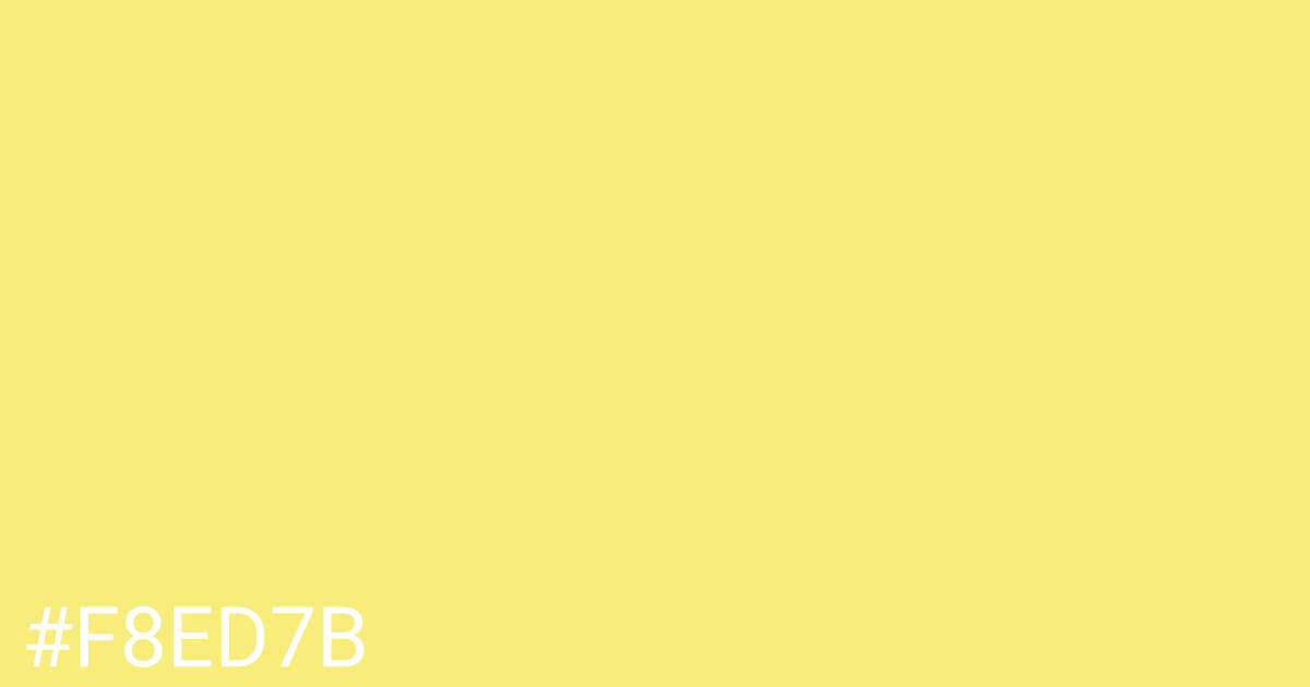 Hex color #f8ed7b graphic