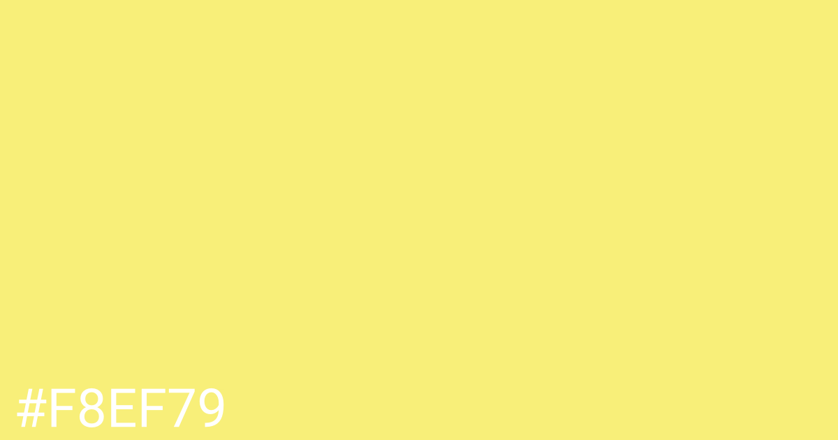 Hex color #f8ef79 graphic