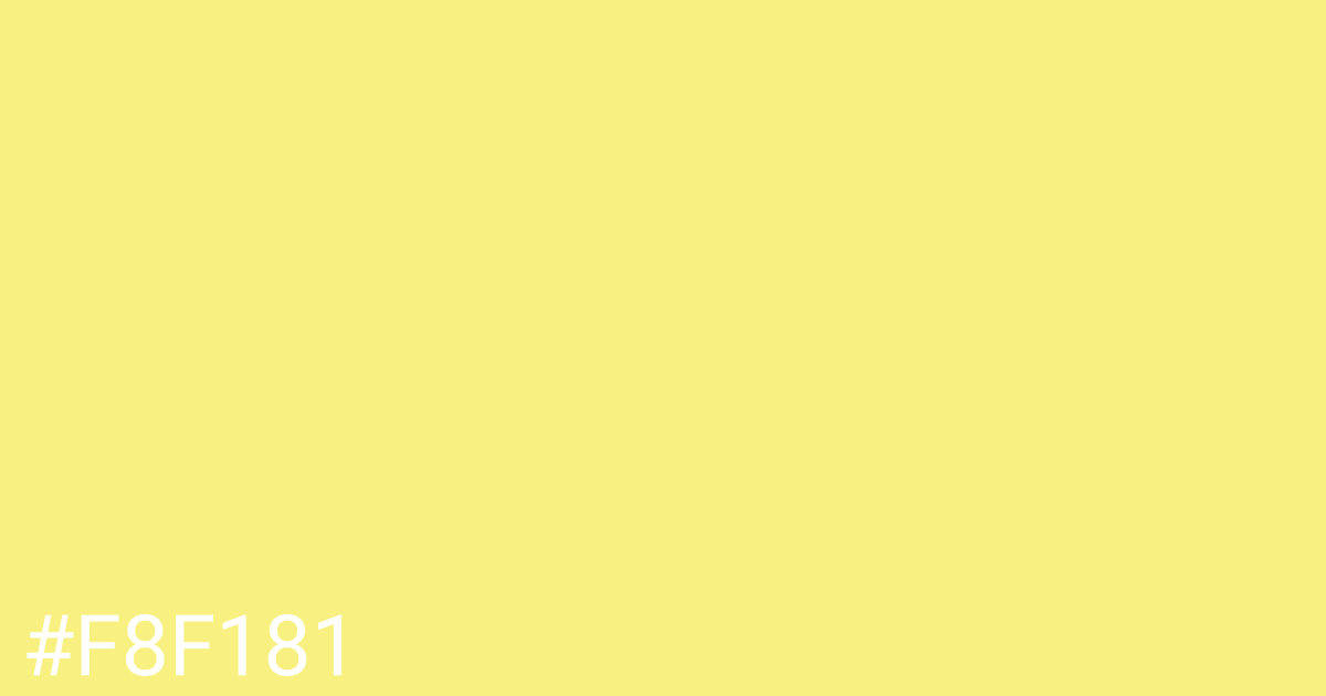 Hex color #f8f181 graphic