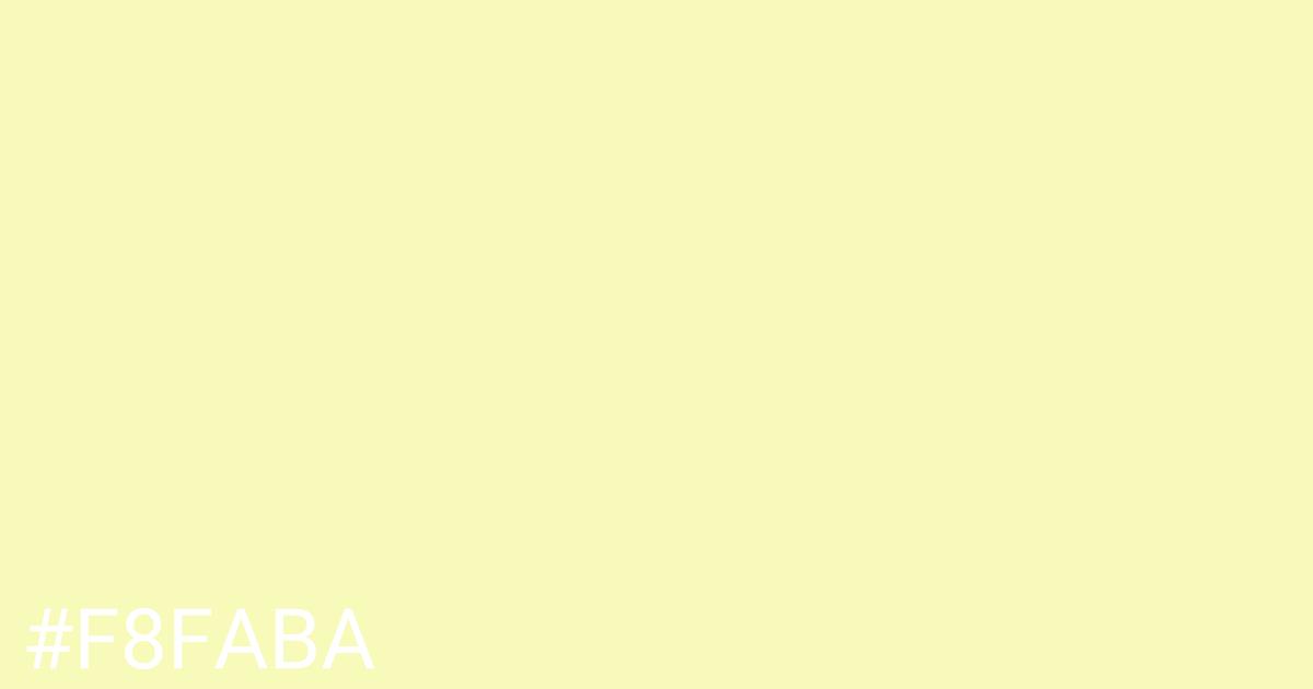 Hex color #f8faba graphic