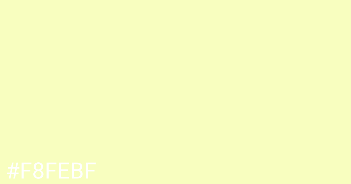 Hex color #f8febf graphic