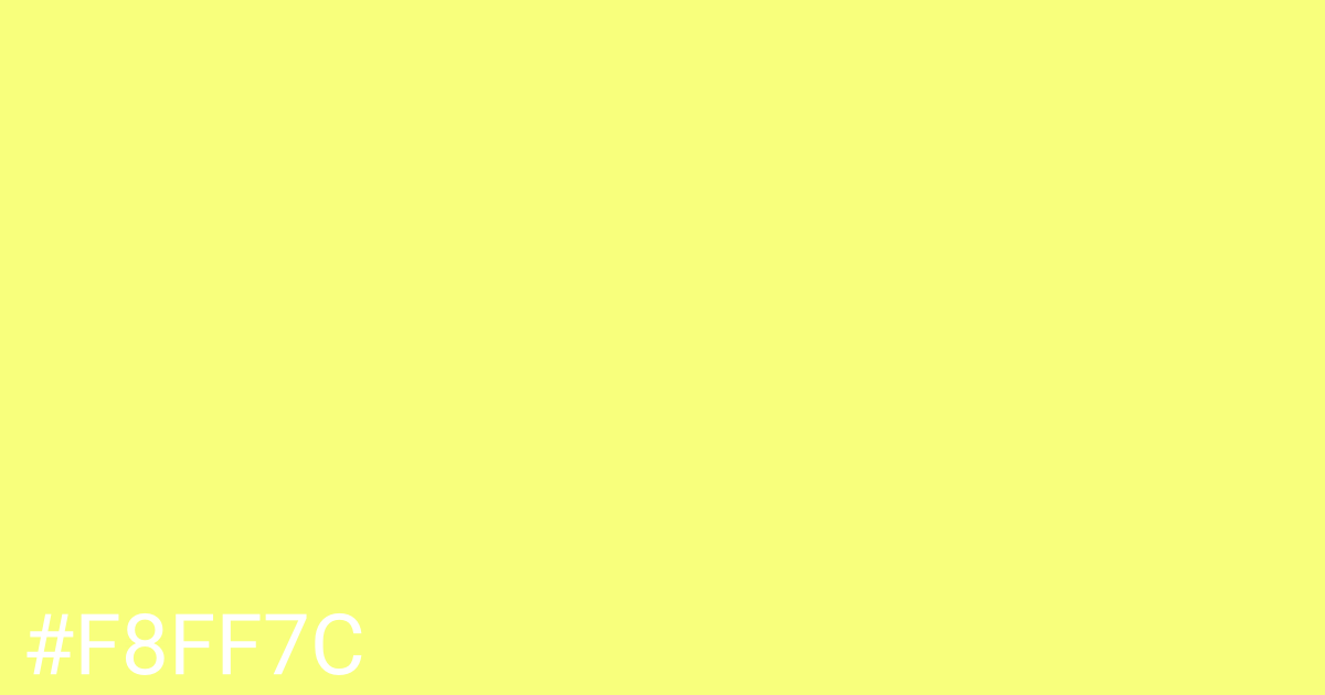 Hex color #f8ff7c graphic