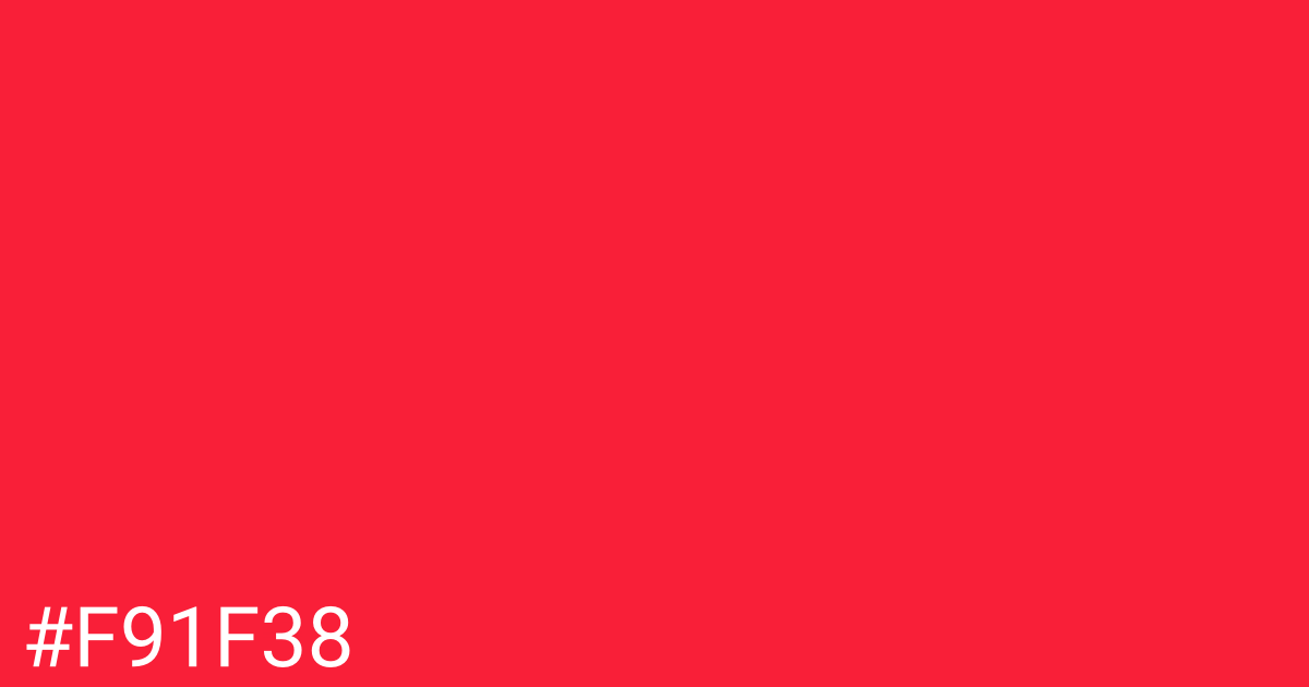 Hex color #f91f38 graphic