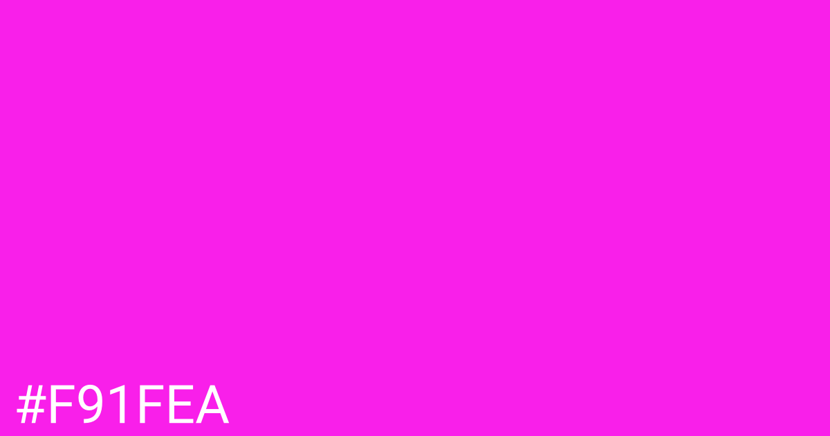Hex color #f91fea graphic