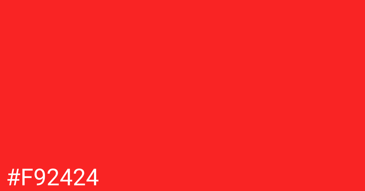 Hex color #f92424 graphic