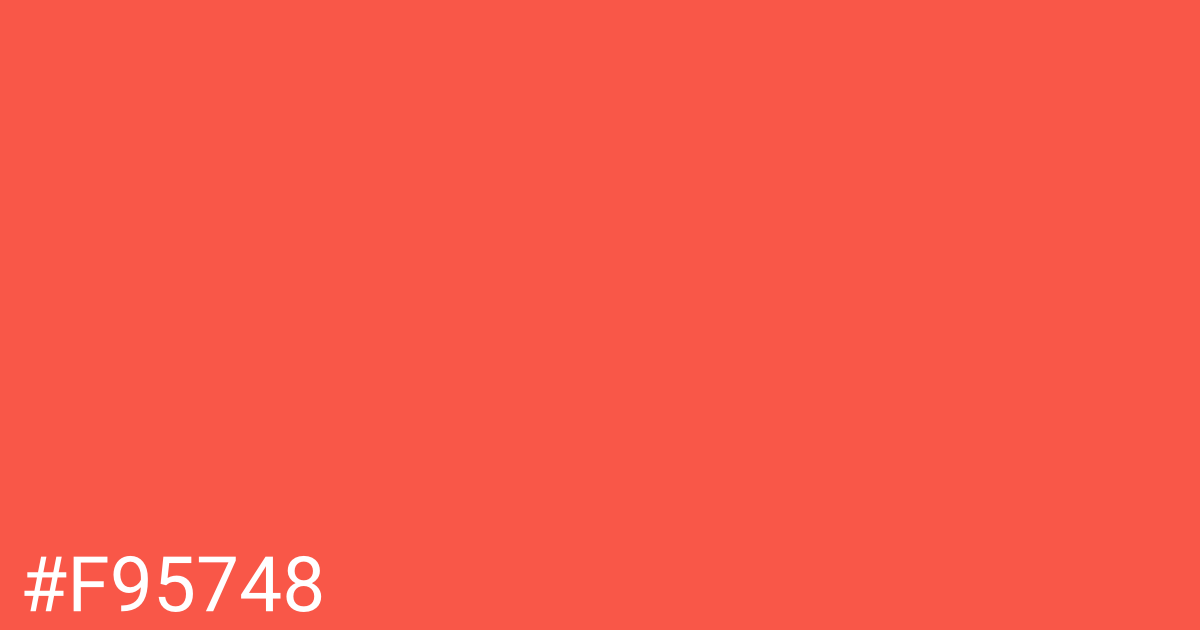 Hex color #f95748 graphic