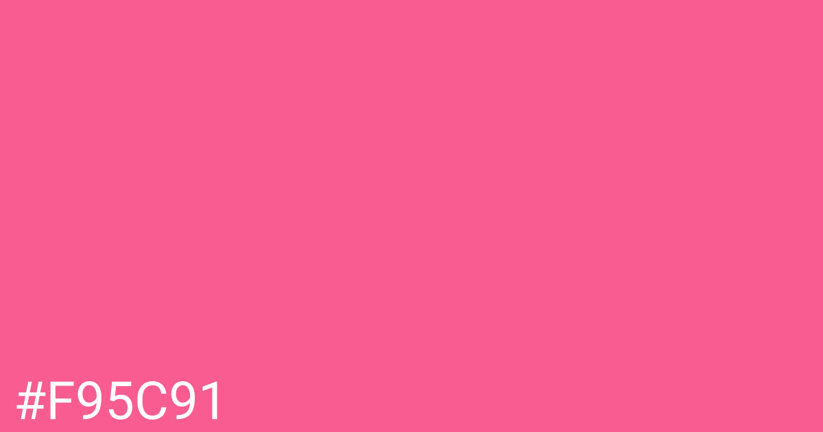 Hex color #f95c91 graphic