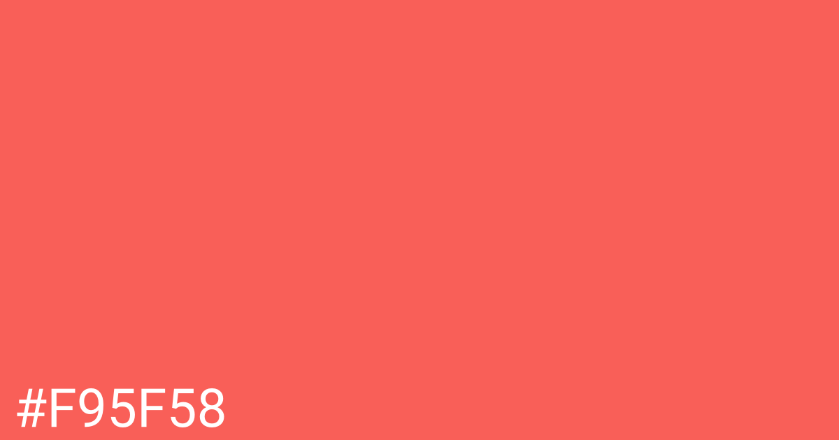 Hex color #f95f58 graphic