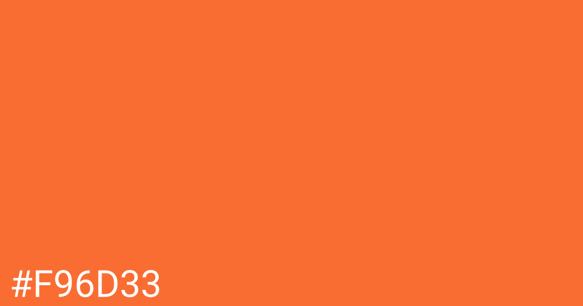 Hex color #f96d33 graphic