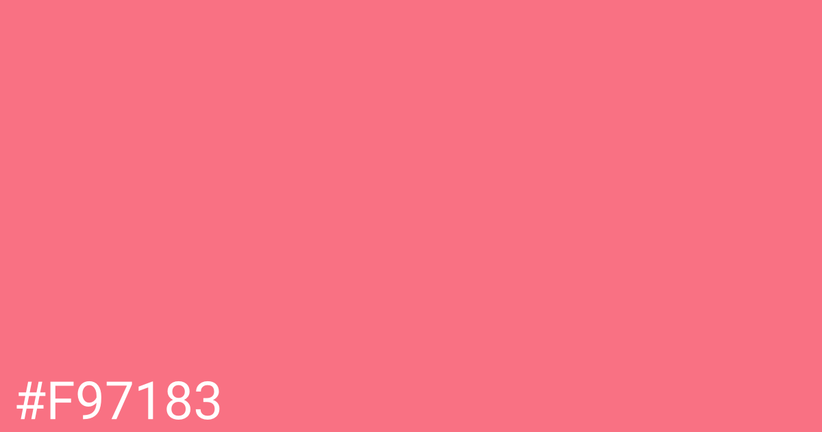 Hex color #f97183 graphic