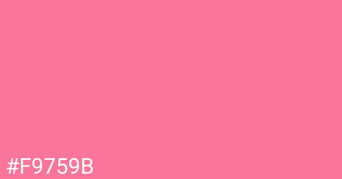 Hex color #f9759b graphic