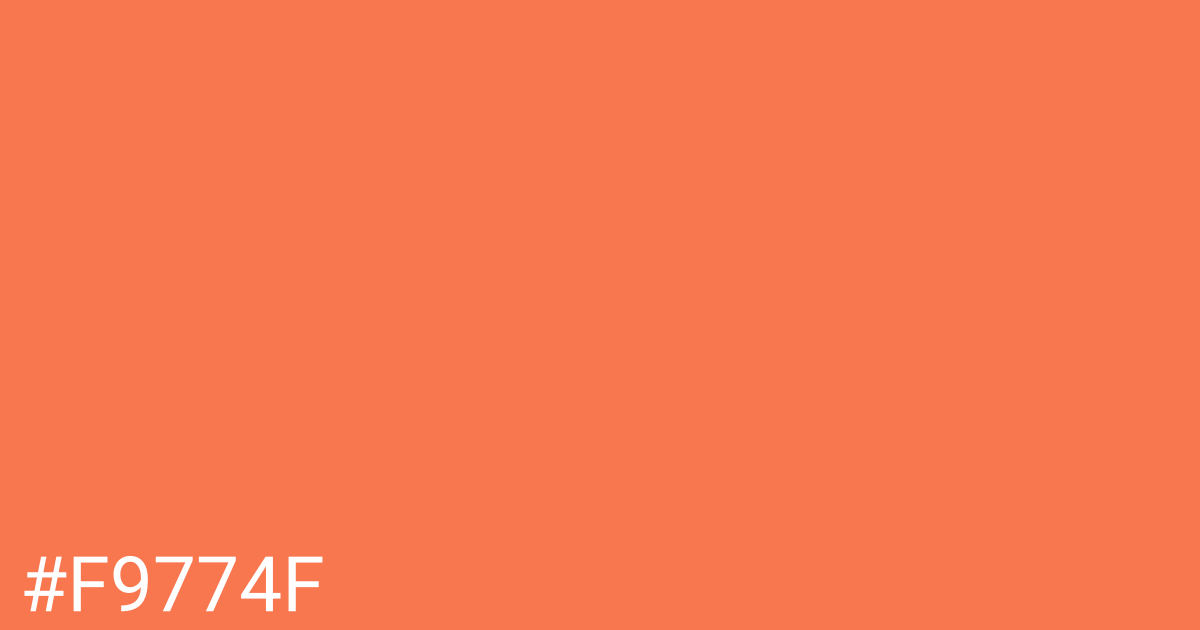 Hex color #f9774f graphic
