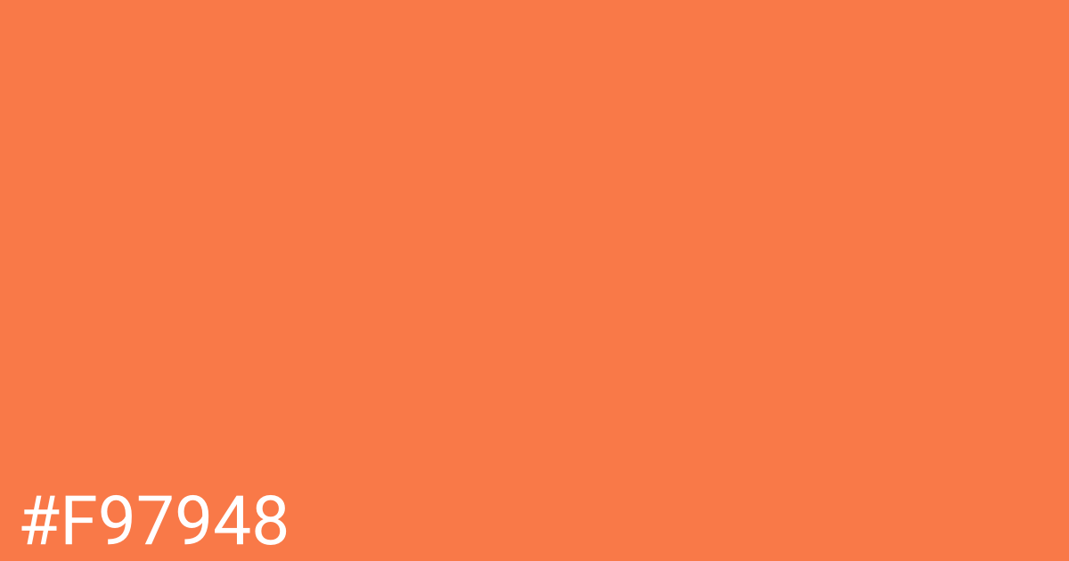 Hex color #f97948 graphic