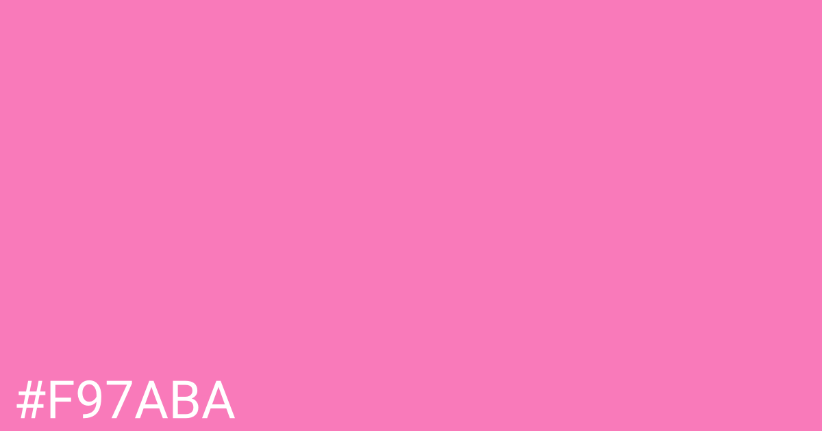 Hex color #f97aba graphic