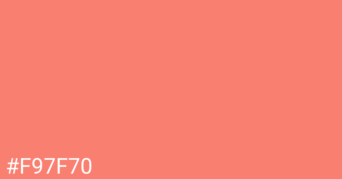Hex color #f97f70 graphic
