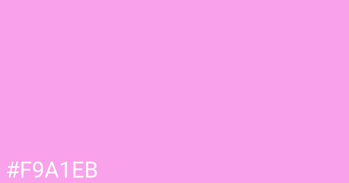 Hex color #f9a1eb graphic