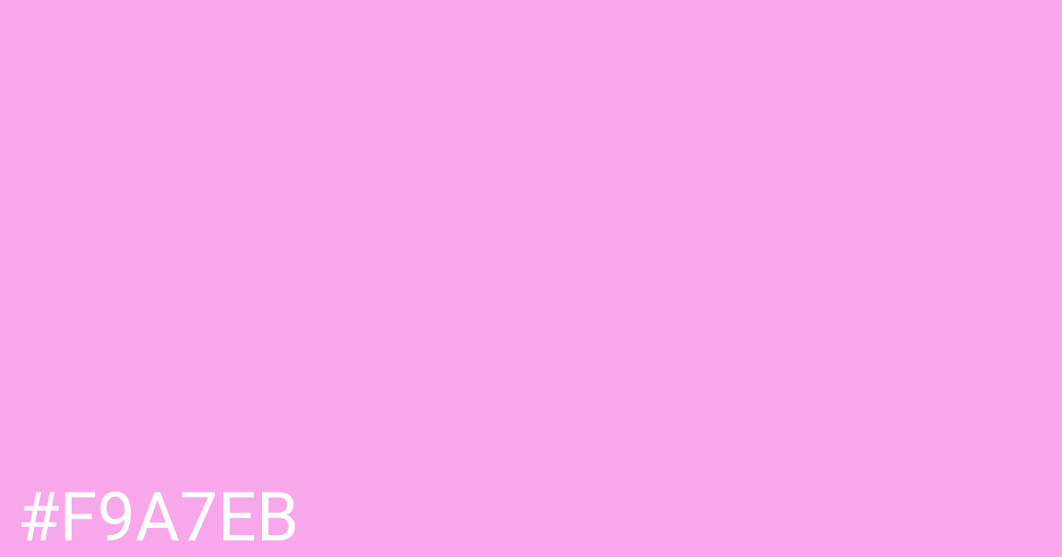 Hex color #f9a7eb graphic