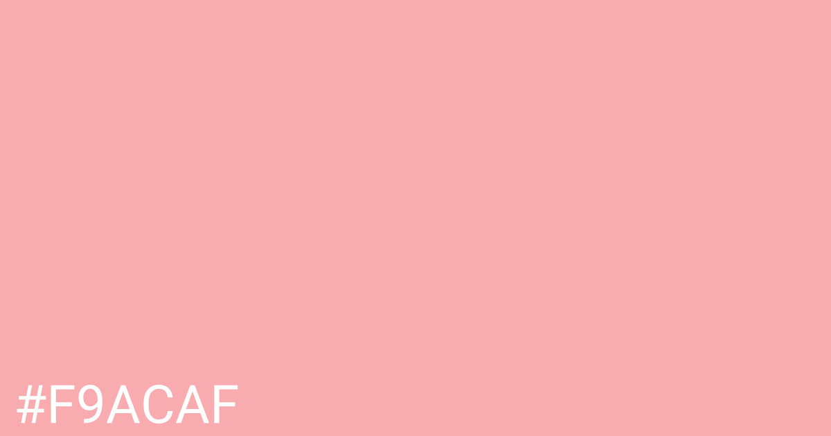 Hex color #f9acaf graphic