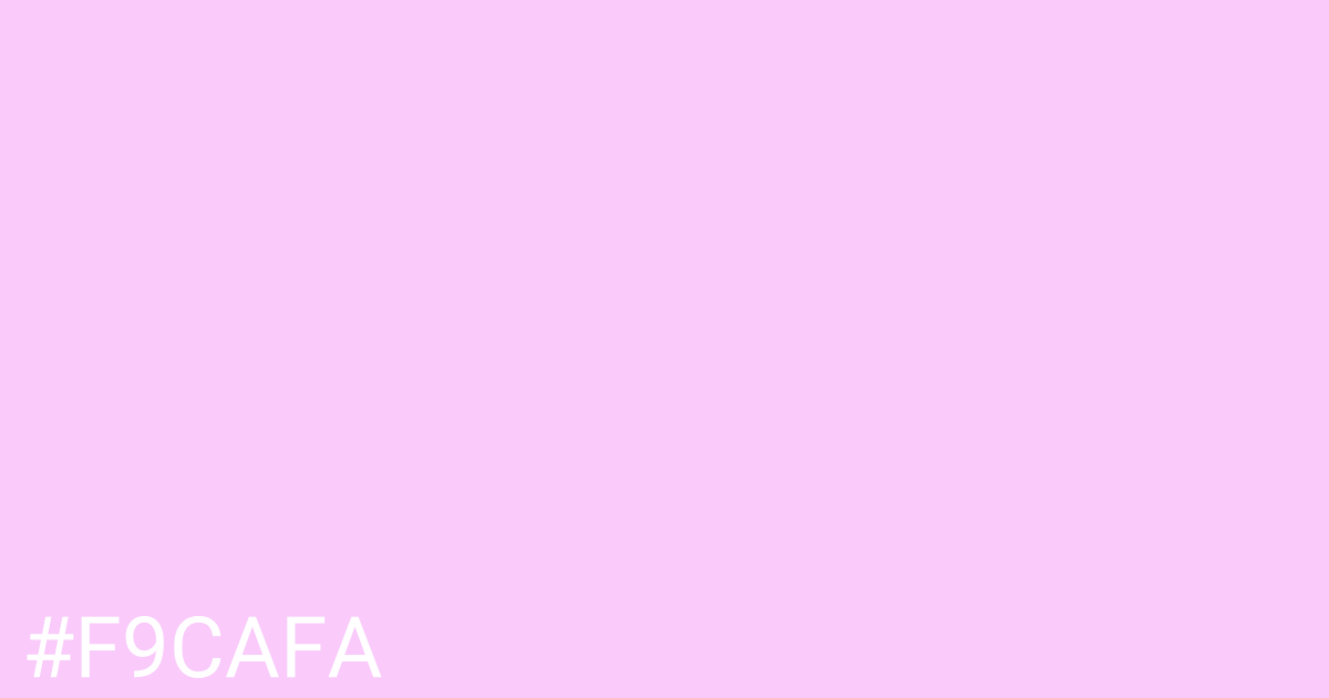 Hex color #f9cafa graphic