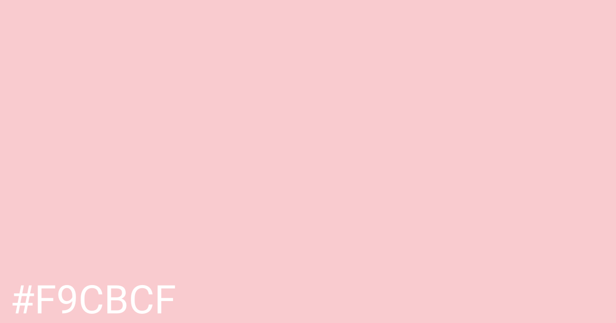 Hex color #f9cbcf graphic